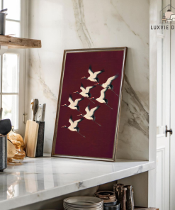 Tranh canvas chim hạc